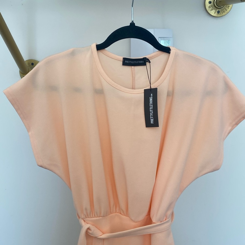 PrettyLittleThing - NWT Peach Midi Dress - US 2 - Picture 6 of 13